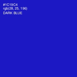 #1C19C4 - Dark Blue Color Image